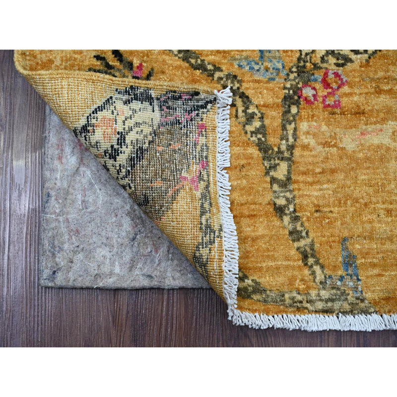 Tapis brun en laine noué à la main 1 pi 10 pi x 2 pi 9 po 177B20AA86384D2E8DBFFE33348D6116