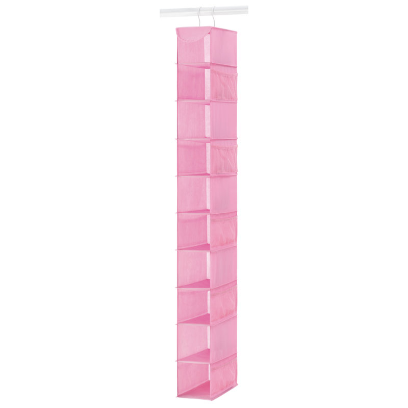 10-Shelf Hanging Shoe Shelves - Pink