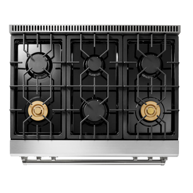Thor Kitchen 36" 6 Cubic Feet Smart Liquid Propane Free Standing Range with 6 Burners