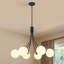 Lustre 6 lumières à intensité variable moderne avec abat-jour en verre opale-1638956057