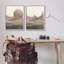 «Neutral Toned Landscape Sun Moon», ensemble de 2 impressions encadrées par Daphne Polselli-1709834388-1709834391