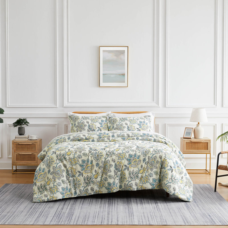 Wanderlust Microfiber Reversible Duvet Cover Set, Twin Duvet Cover + 1 Standard Sham