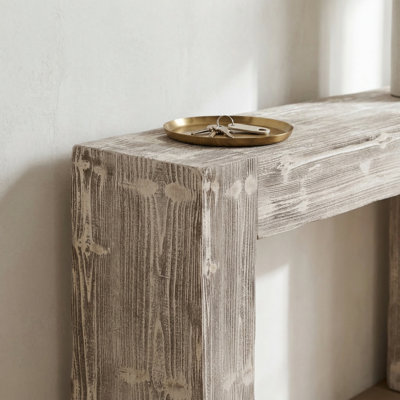 Console en bois massif de 63 pouces