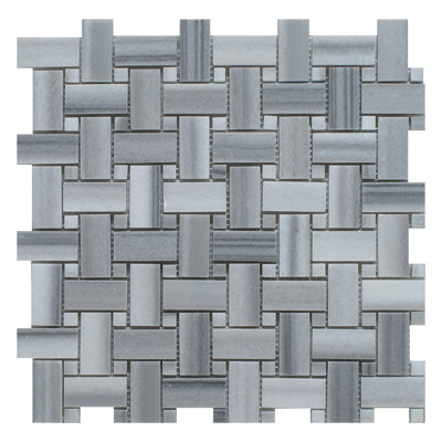 Equator Random Sized Marble Basketweave Mosaic Wall & Floor Tile