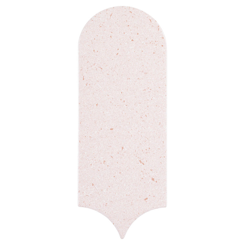 Picole Shanette 3-in. x 9-in. Popsicle Terazzo Look  Satin Ceramic Wall Tile, Baby Pink