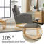 Chaise berçante avec pieds en bois massif-2086777556
