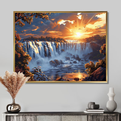 Lever de soleil sur les chutes d'Iguazu en Argentine II - Art mural dans la jungle, salon