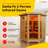 Heatwave 3-Person Hemlock Corner Infrared Sauna with 7 Carbon Heaters