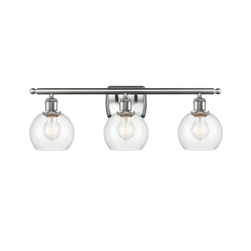 Cindi 3 - Light Vanity Light, Incandescent, Clear, Brushed Satin Nickel