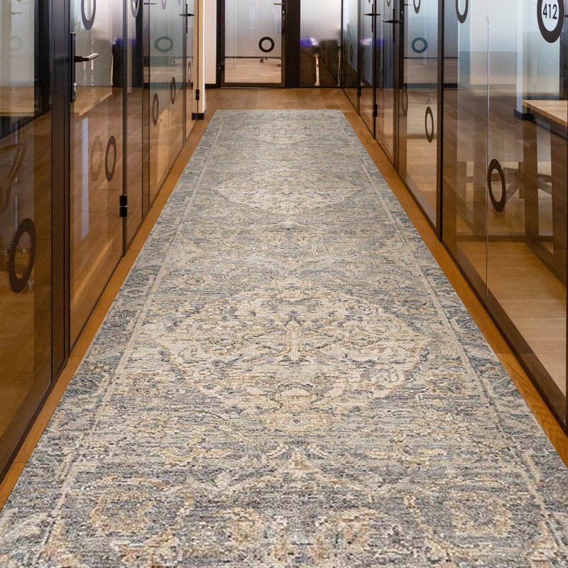 Handmade Silk and Wool Area Rug, Runner 2'6" x 12'
