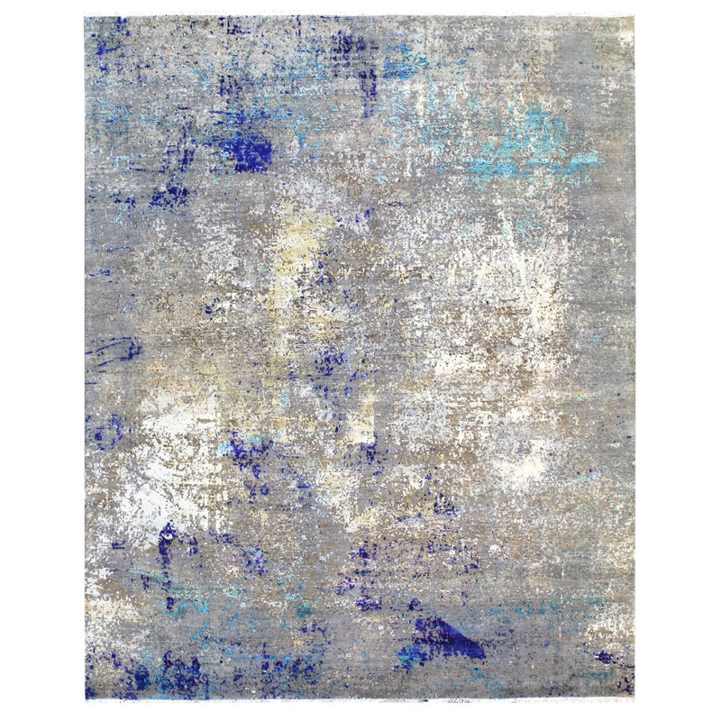 Altair One-of-a-Kind Rectangle 8' x 10'2" New Age Rectangle Silk and Wool Area Rug in