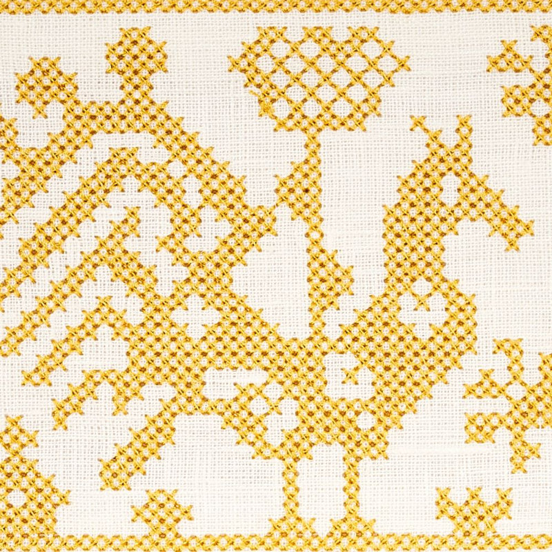Ruban Tarpan brodé, Jaune