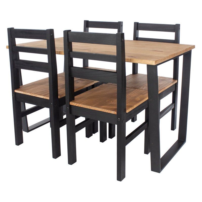Texas 4 - Person Dining Set, 75cm H x 118cm W x 75cm D