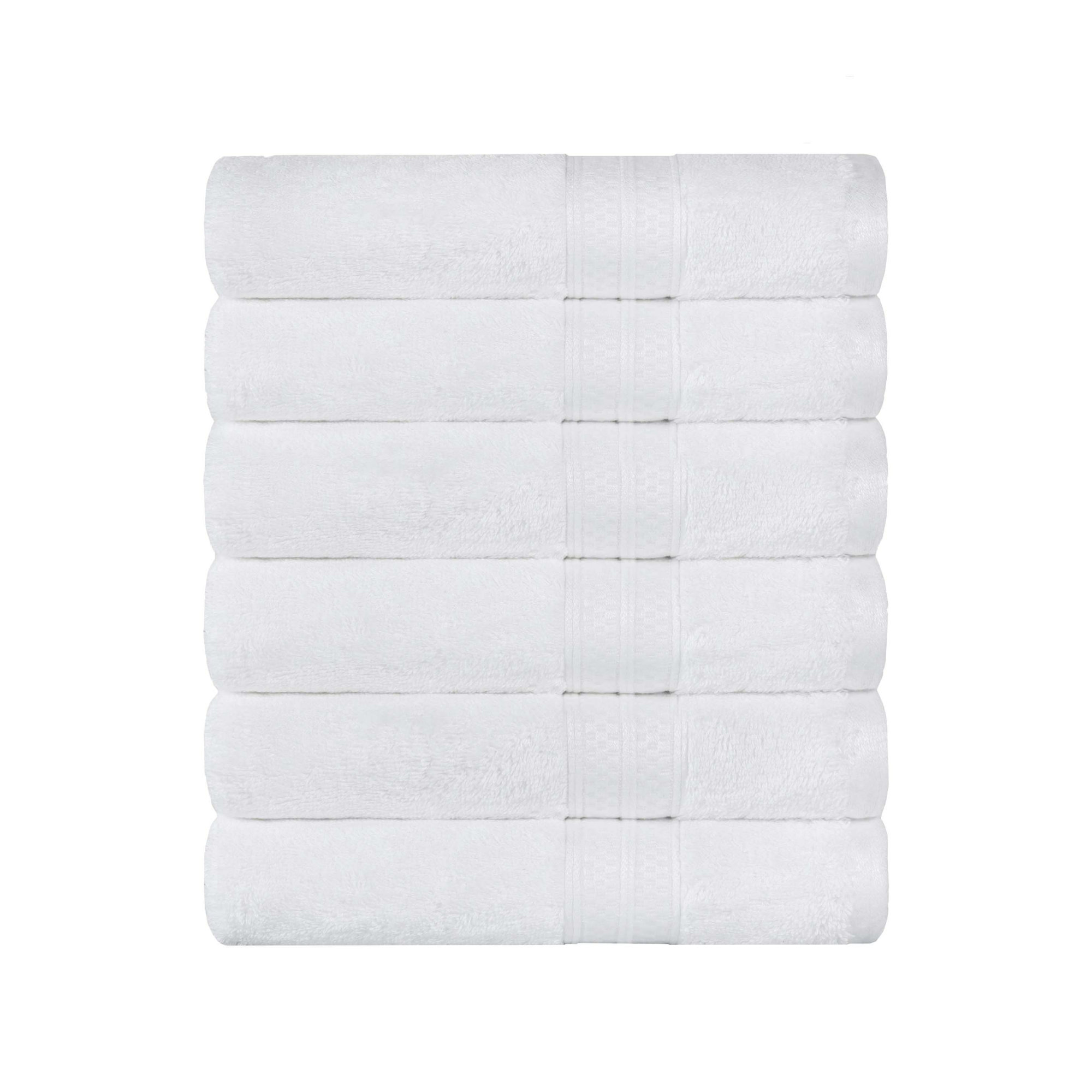 Nolhan 60% Cotton and 40% Rayon from Bamboo Hand Towel Set, White