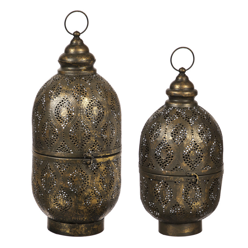 19.75'' H Metal Tabletop Lantern