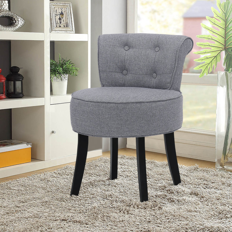 Manufactured Wood Accent Stool, Light Grey