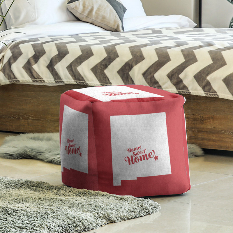 Repose-pieds à cubes roswell the home, Rouge