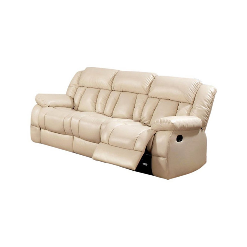 Canapé en cuirette avec 2 fauteuils inclinables Patao