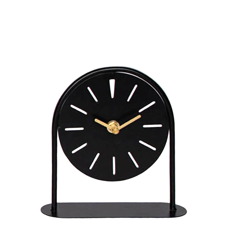 Horloge de table numérique en fer mécanique, Noir