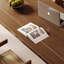 Bureau rectangulaire en bois massif noyer clair-1495282475