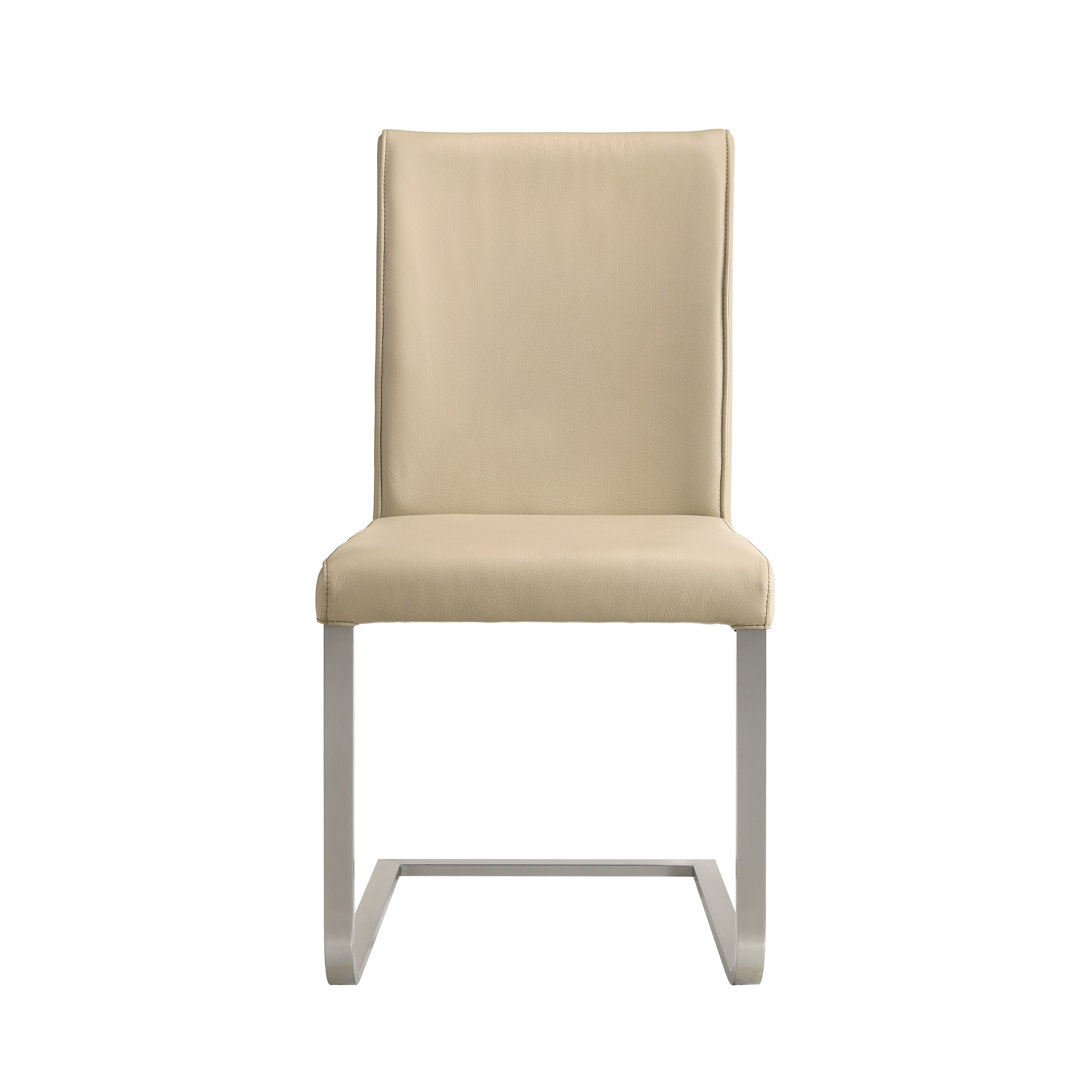 19'' H Genuine Leather Upholstered Side Chair (Set of 2) Orren Ellis Upholstery