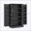 Armoire de rangement pour garde-manger autoportante avec 12 tablettes de porte, portes doubles et tablettes réglables pour une organisation et un attrait esthétiques améliorés-1403813069