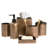 Bathroom Accessories Set - Modern Resin Bathroom Décor with Soap Dispenser, Toothbrush Holder, Tumbler & Tissue Box for Countertop and Bathroom Sets (6Pcs)