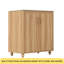 Ensemble de meuble-lavabo 30 po avec lavabo, armoire de salle de bain multifonctionnelle avec portes et tiroir, panneau de fibres à densité moyenne, naturel