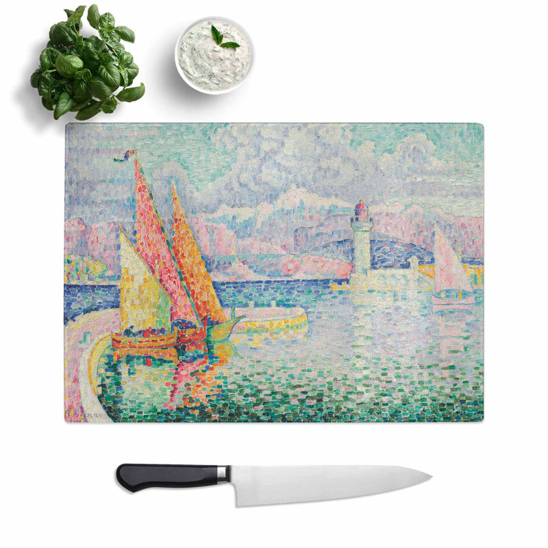 Port of Le Musior by Paul Signac Chopping Board, 0.4cm H x 20cm W x 28.5cm L