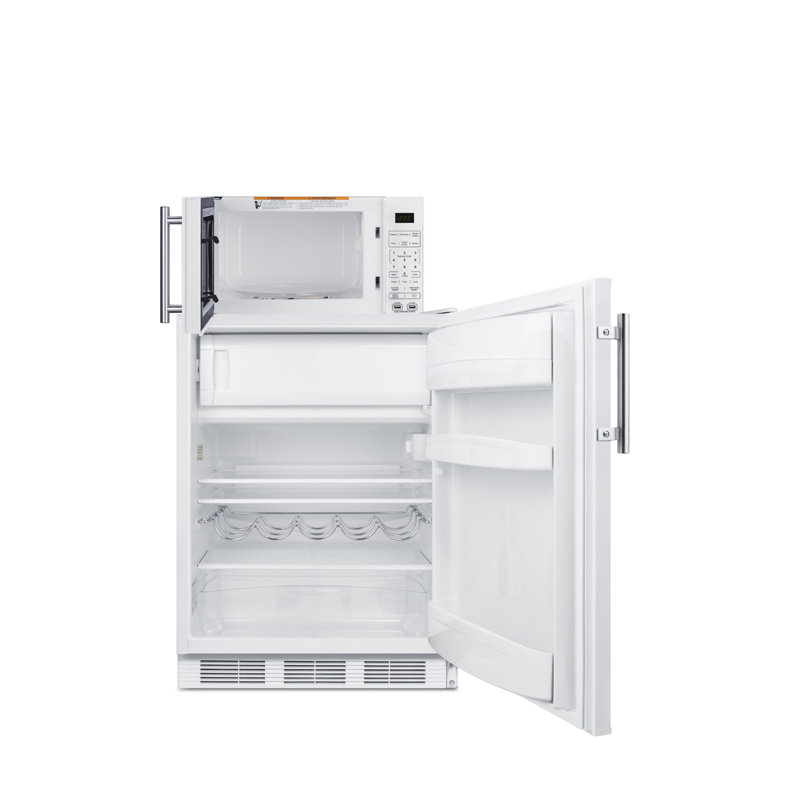 Microwave/Refrigerator-Freezer Combination with Allocator, Right Hand Swing