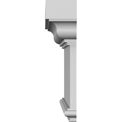 Endurathane Craftsman Crosshead, 80" Bottom Width x 85 1/4" Top Width x 13 3/4"H x 7/8"P, Factory Primed