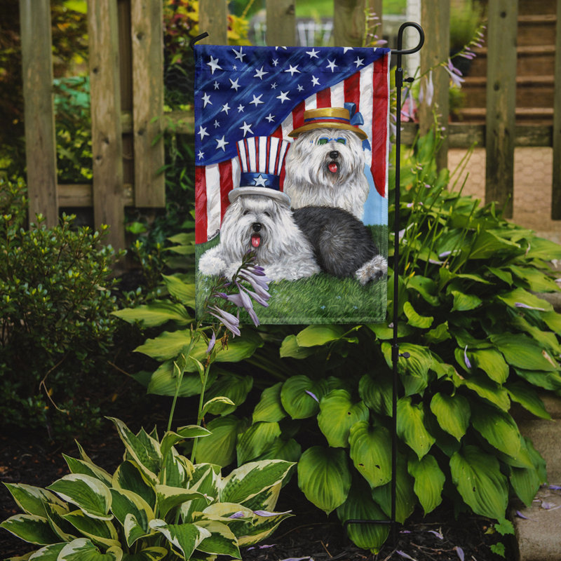 Drapeau de jardin en polyester 2 côtés Hype Pug USA 1 x 0,11 pi, Berger anglais
