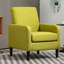 Chaise d'appoint moderne en faux lin avec structure en bois massif et confort ergonomique-950137957