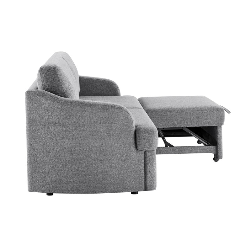 Serta Montana 91.3" Split Pull-Out Convertible Sofa, Gray