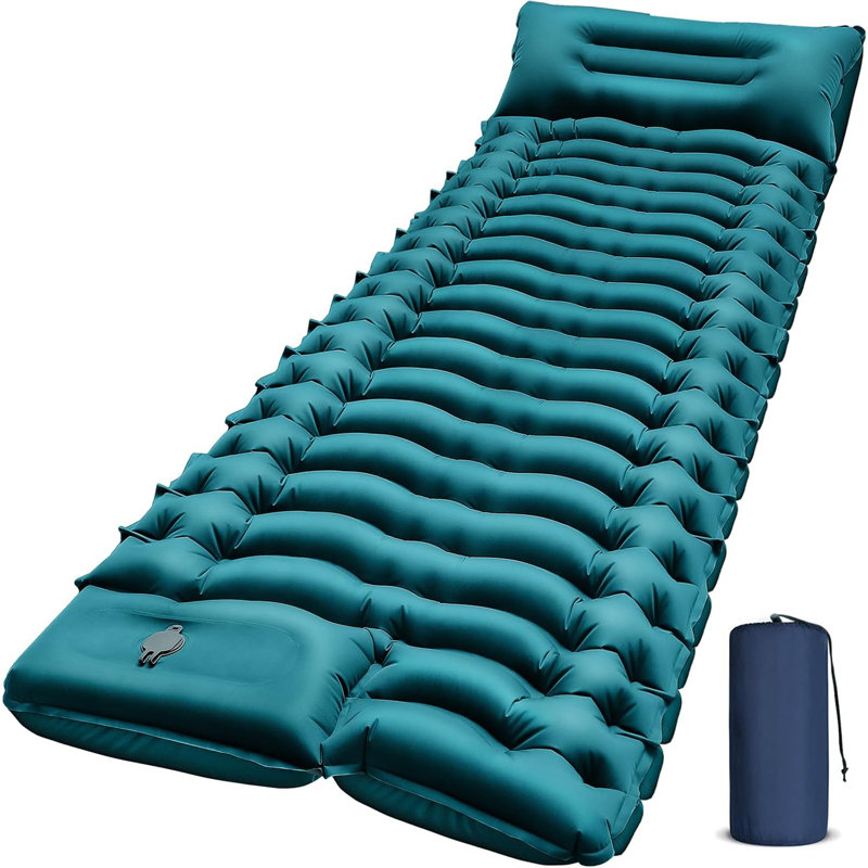Coussin de camping, tapis de camping ultraléger avec coussin intégré, Vert