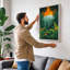 Mountain Through Jungle Tropical - Wrapped Canvas-339382188-339382191
