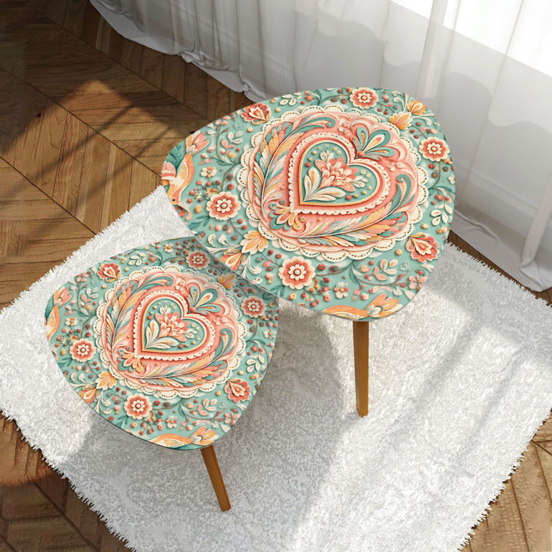 Ensemble de 2 tables basses gigognes Triangle