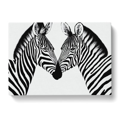 Two Zebras Vol.1 - Wrapped Canvas Print