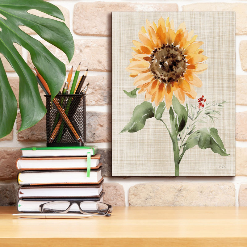 Art mural en toile Epic Graffiti «Autumn Ramble 3 Linen» par Katrina Pete, 12 po x 16 po, H 16 po x l 12 po x P 0,75 po
