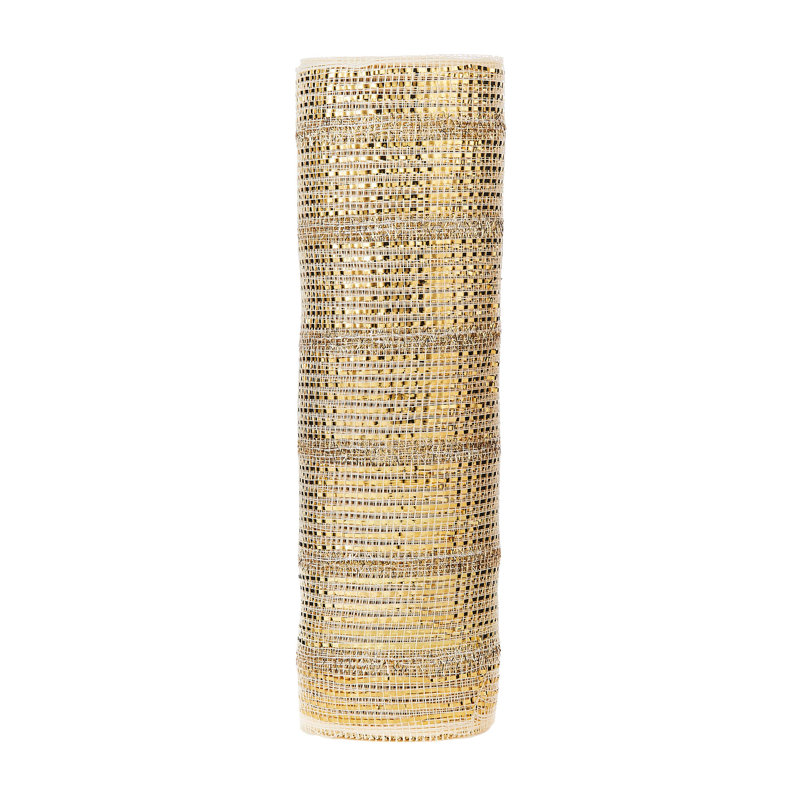 Ivory Mesh with Pale Foil
