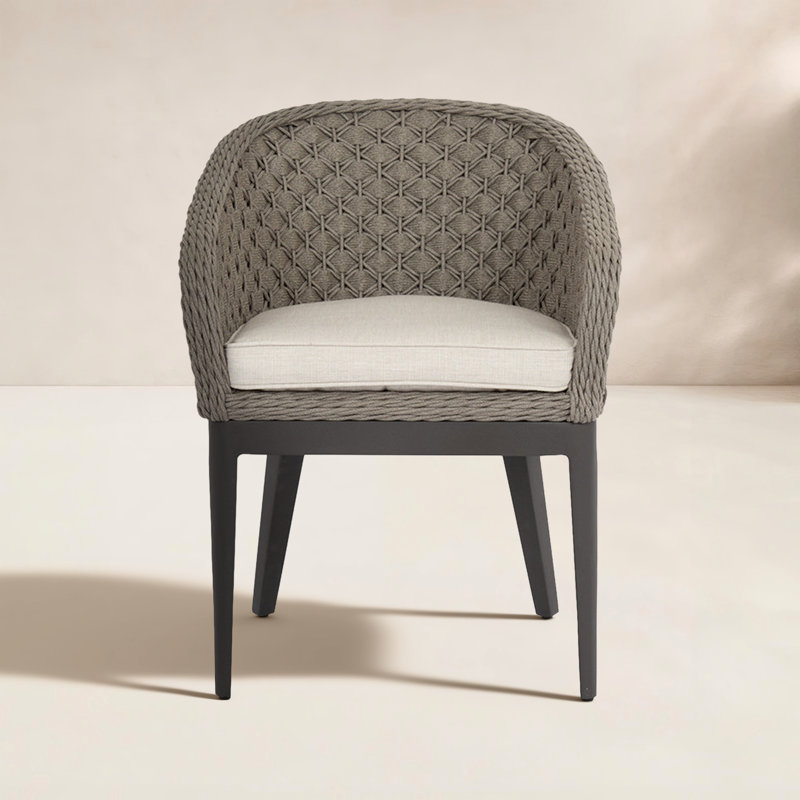 Marbella Outdoor Dining Armchair, Echo Ash Sunbrella®