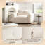 Fauteuil simple en chenille double avec mousse à haute densité, tirette et dossier, pour la vie en appartement, design et détente résidentielle