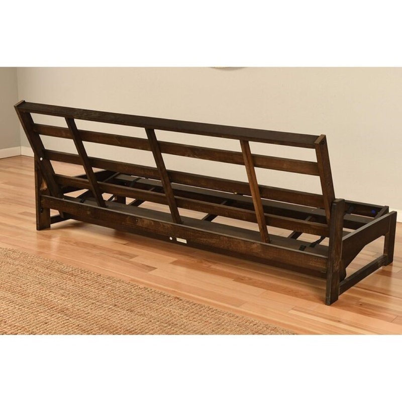 Monterey Futon Frame with Mattress - Futon Frame with Mattress, Straight Arm, Versatile and Convertible Design Futon Frame for All Spaces - Full Frame