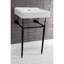 Évier de style console en laiton Kingstonian Edwardian de 20 pouces avec pieds en laiton (4 pouces, 3 trous)-50890480