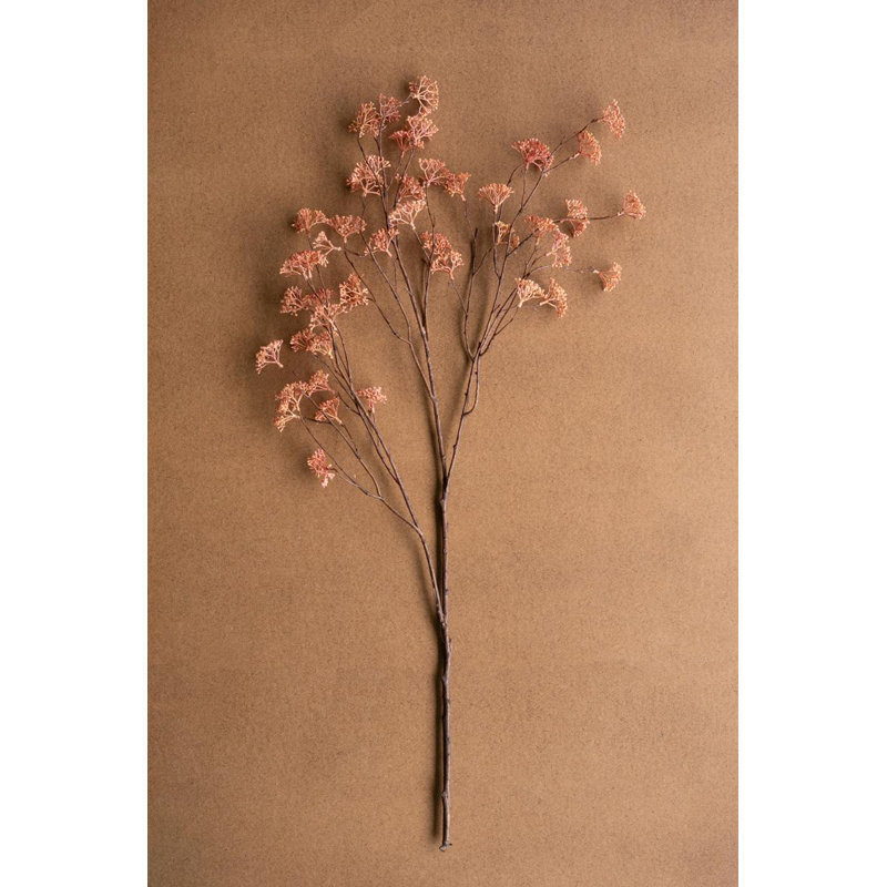  Ensemble de 6 tiges de fleurs de riz artificielles de 40 po de hauteur, Rose
