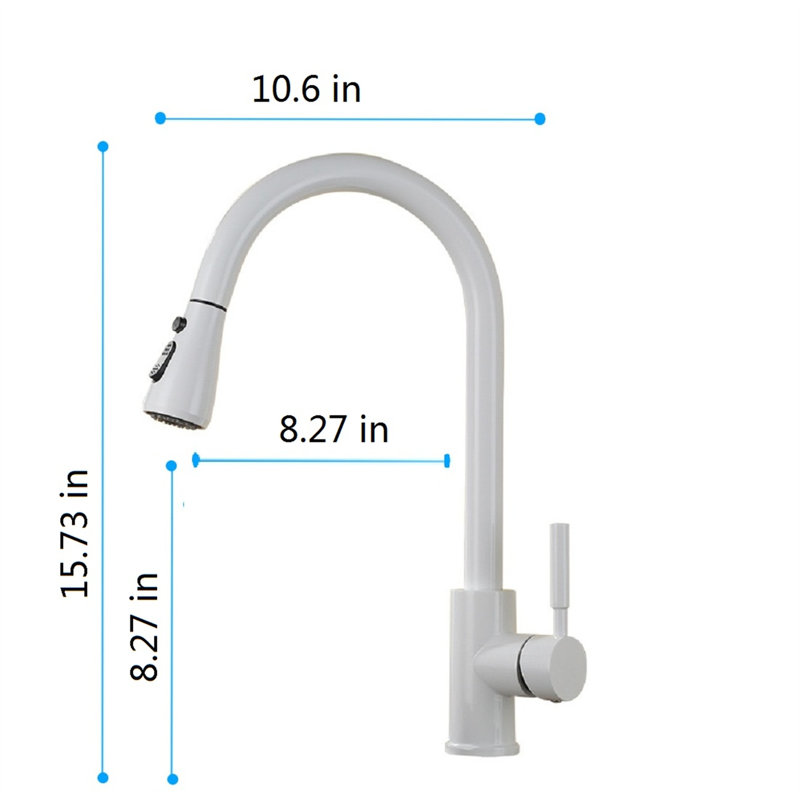 Robinet de cuisine rétractable à poignée simple