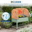 Lit de jardin surélevé galvanisé avec couvercle de serre en PE, pot à fleurs surélevé de 30 po, vert-129981957