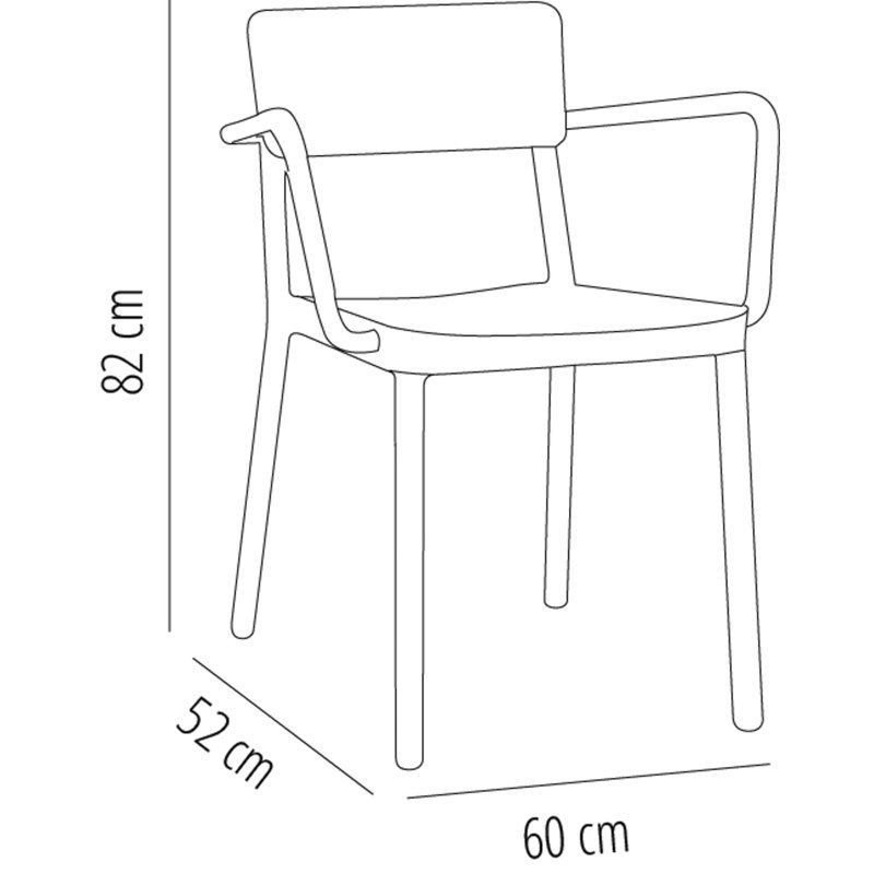 Fauteuil de patio Lisboa, Blanc