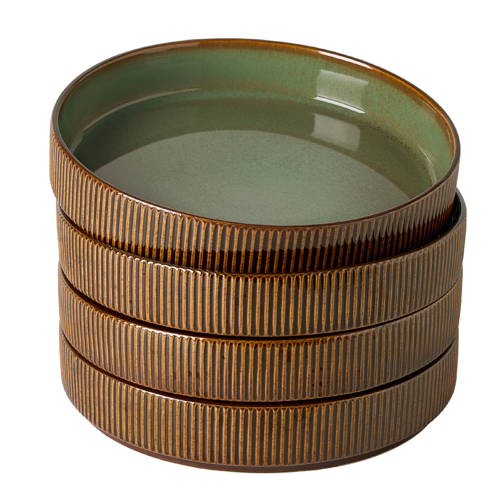 Stoneware Pasta Bowl, Moss & Cocoa