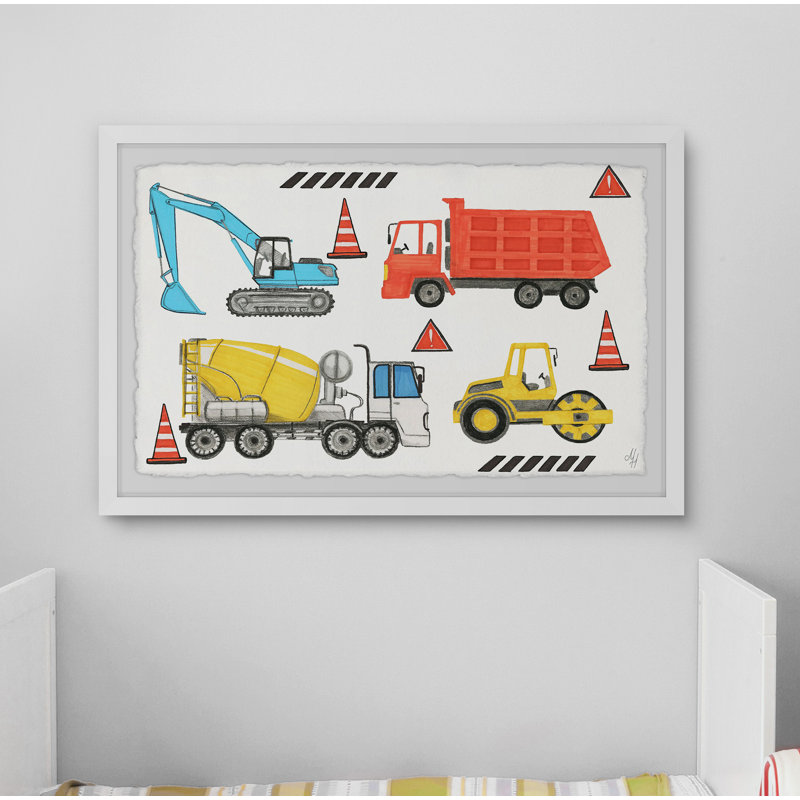 «Il Road Road Camions», reproduction encadrée, H 16 po x l 24 po x P 1,5 po